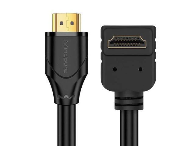 Alt view image 5 of 7 - 4K 90-degree elbow with right Angle, suitable for PS4 computer connection to TV, set-top box, projector, hdmi high-definition cable 2.0 version, 3 meters