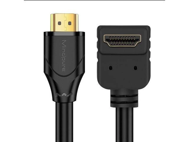 Alt view image 7 of 7 - 4K 90-degree elbow with right Angle, suitable for PS4 computer connection to TV, set-top box, projector, hdmi high-definition cable 2.0 version, 3 meters