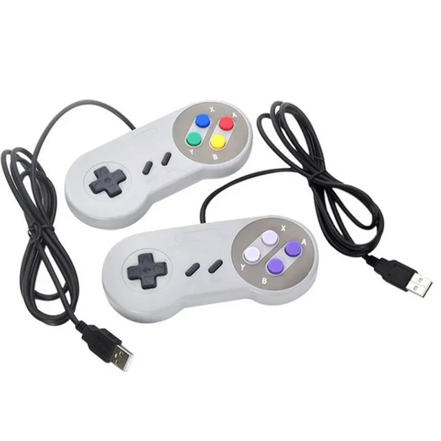 Alt view image 6 of 7 - Classic Retro 16 Bit USB Wired Controller Joystick Joypad Remote Handheld Control Pad Directional D Pad Handle Device Unit Plug Play Adapter for Nintendo SNES Gamepad PC Desktop Laptop System