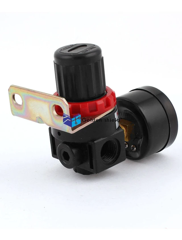 Alt view image 3 of 4 - AR2000 Pneumatic Air Pressure Regulator (1/4" NPT), Adjustable Compressed Air Reducing Valve with Pressure Gauge & Bracket
