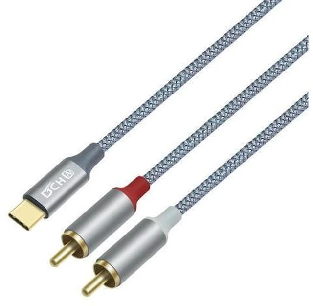 Main image of USB C to 2 RCA Audio Cable Type C to 2RCA Adapter Cord Male Y Splitter Nylon Braided Wire Stereo Converter Line Connector Lead Sound Plug for Speaker Car Stereo Home Theater PC Amplifier