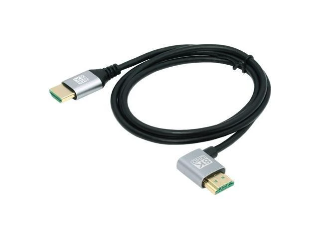 Alt view image 7 of 7 - HDMI 2.1 8K 60Hz 4K 120Hz Cable Male to Male 90 Degree Right Angled 48Gbps Ultra High Speed Gold Plated Wire Cord Connector Extension Adapter for Smart TV Monitor Desktop PC Laptop Projector