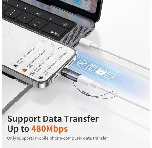 Alt view image 4 of 7 - Mcdodo 36W USB C to Lightning Adapter Type C PD Fast Charging Converter Connector with Lanyard Data Transmission Power Delivery Dongle Sync Plug for iPhone AirPods MacBook iPad iOS Smart Device
