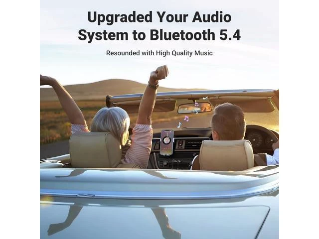 Alt view image 3 of 7 - Bluetooth 5.4 Receiver for Car (USB Powered, AUX Audio), 3.5mm Aux to Bluetooth Adapter with Built-in Mic for Hands-Free Calling