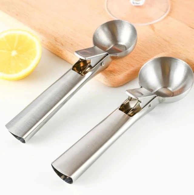 Alt view image 5 of 5 - Stainless Steel Cookie Scoop & Ice Cream Scooper (Trigger Release), Spring-Loaded Portion Spoon for Dough, Melon & Meatballs