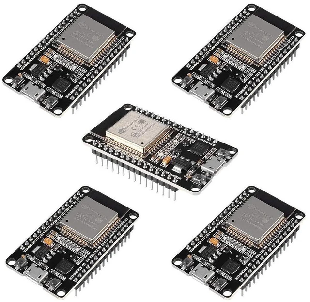 Alt view image 6 of 7 - ESP32 ESP-32S WiFi Development Board NodeMCU ESP-WROOM-32 Microcontroller 2.4GHz Dual-Core WiFi Bluetooth Processor Integrated Chip CP2102 for Smart Home IoT Maker DIY Electronics Automation 5 Pack