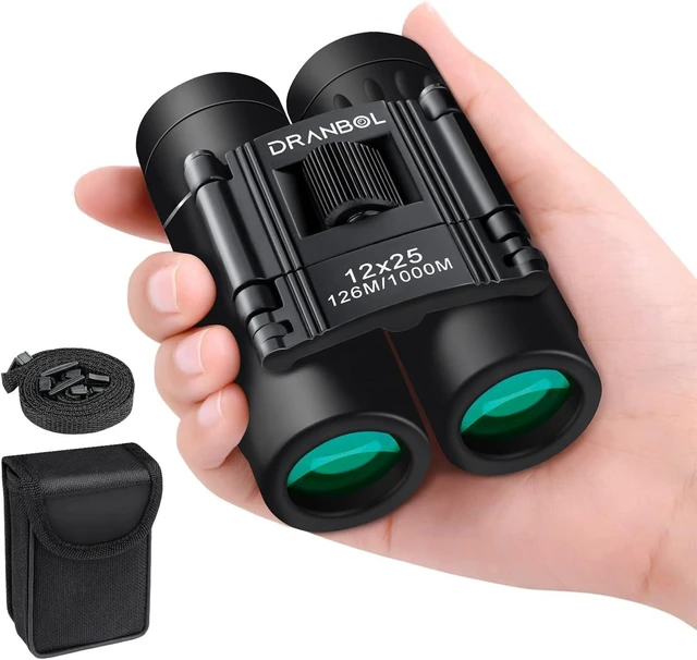 Main image of 12X25 Mini Pocket Binoculars High Definition Optical Lens Lightweight Folding Small Compact Telescope Portable Clear Vision Adults Kids Outdoor Gear for Bird Watching Opera Concert Travel Hiking Game