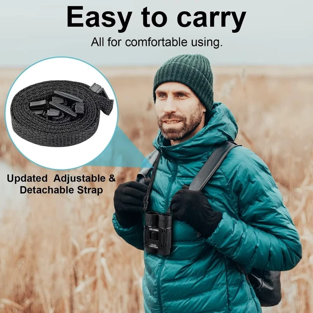 Alt view image 6 of 7 - 12X25 Mini Pocket Binoculars High Definition Optical Lens Lightweight Folding Small Compact Telescope Portable Clear Vision Adults Kids Outdoor Gear for Bird Watching Opera Concert Travel Hiking Game
