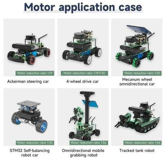 Alt view image 3 of 6 - 520 DC Gear Motor (12V / 205RPM), High Torque Electric Reduction Motor for Smart Car Chassis, Balancing Robots & STEM DIY