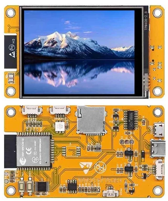 Main image of ESP32 Smart Display Development Board 2.8 Inch TFT LCD Color Touch Screen WiFi Bluetooth Dual Core 240MHz MCU SPI UART SDIO Acrylic Shell Module for Smart Home Automation Remote Data Collection IoT