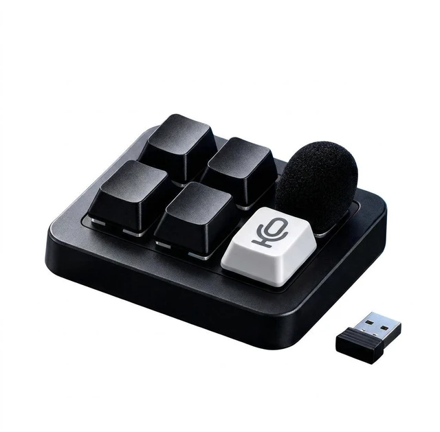 Main image of 2.4GHz Wireless Voice Mechanical Mini Keypad Red Switch Programmable Shortcut Keys Built in HD Microphone Voice Typing Board Device for AI Coding Programming Software Development PC
