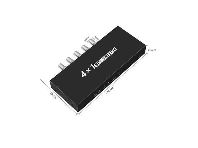 Alt view image 5 of 6 - 4x1 SDI Switch 4 Channel Video Signal Switcher Full HD 1080P 3G SD Input Output Converter Adapter Box High Speed Transmission Line Distributor for CCTV Security Camera Monitor Studio Broadcast