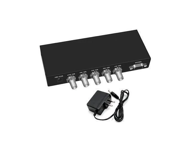 Alt view image 6 of 6 - 4x1 SDI Switch 4 Channel Video Signal Switcher Full HD 1080P 3G SD Input Output Converter Adapter Box High Speed Transmission Line Distributor for CCTV Security Camera Monitor Studio Broadcast