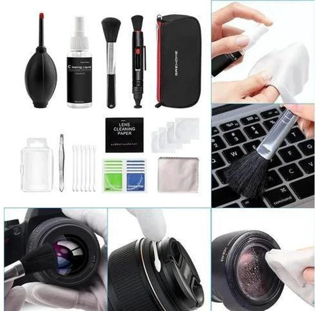 Alt view image 2 of 3 - Digital Camera Lens Cleaner Kit Sensor Cleaning Tools Tweezers Set Professional Earphone Audio Maintenance Brush Air Blower Dust Removal Swab for DSLR Camcorder Optical Device Earbud Headphone