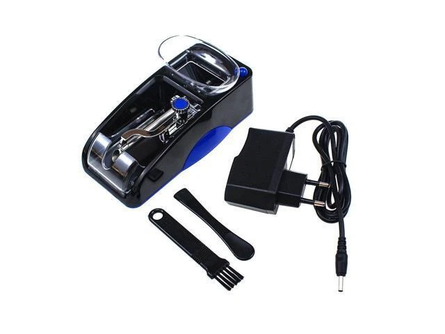 Alt view image 3 of 4 - Compact Mini Electric Automatic Herb Dispensing Machine Paper Tube Injector Roller Device Portable Filling Maker Appliance Motorized Loading Tool for Household Desktop Travel DIY Workshop Blue