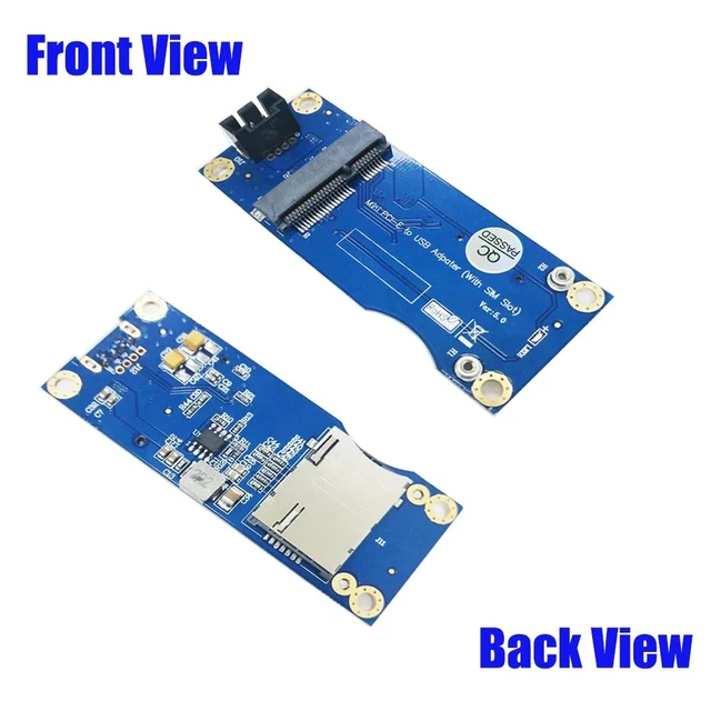 Alt view image 3 of 5 - Mini PCI Express to USB Adapter Riser Card with SIM Card Slot WWAN/LTE 3G 4G 5G Wireless Modem Module 9Pin USB Cable Interface Converter Expansion Board for Desktop Computer PC Motherboard Unit