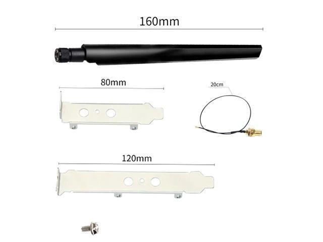 Alt view image 6 of 7 - AX210NGW AX210 WiFi 6E Tri Band 2.4G 5G 6G 3000Mbps Bluetooth 5.2 M2 2230 Key E NGFF 802.11ax Wireless Network Card Adapter MU MIMO OFDMA 6dBi Antenna Kit for Desktop PC Motherboard Windows 10 11