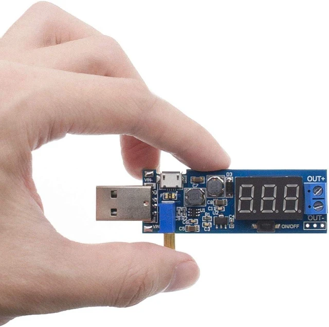 Alt view image 4 of 7 - USB Buck Boost Converter Adjustable Step Up Step Down Power Supply Module Voltage Regulator DC DC 5V to 3.3V 9V 12V 18V 24V Circuit Board Transformer for DIY Electronics Breadboard MCU Project 2 Pack