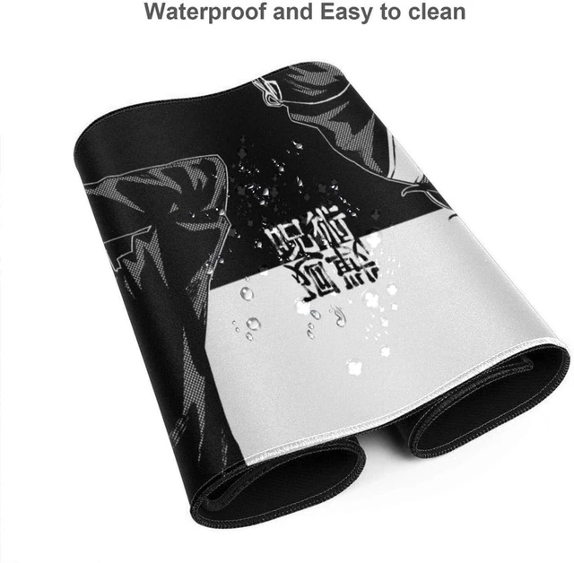 Alt view image 4 of 5 - XXL Extended Gaming Mouse Pad (35.4 x 15.7 Inch), Japanese Anime Aesthetic Desk Mat with Stitched Edges, Non-Slip Rubber Base