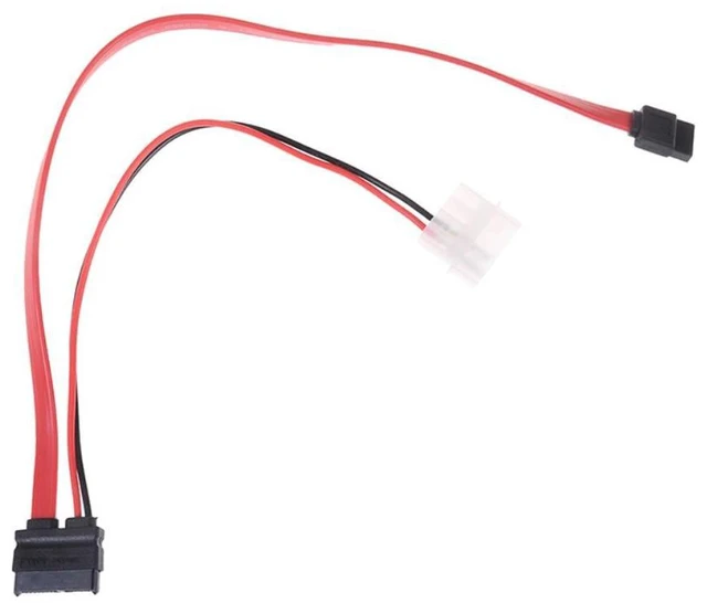 Main image of Slimline SATA 13-Pin (7+6) Cable for Laptop Optical Drives, CD/DVD-RW Adapter Cord (STRICTLY NOT for 2.5"/3.5" HDD or SSD)