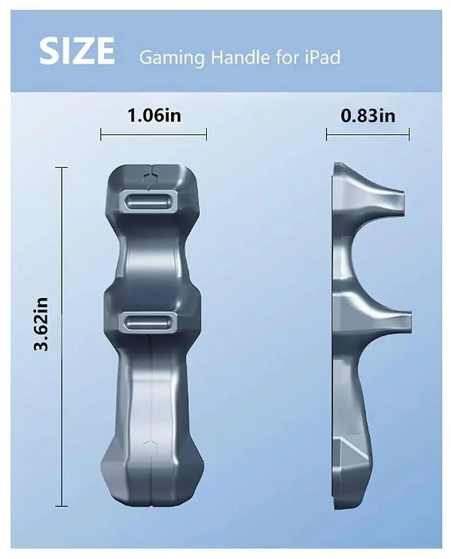 Alt view image 3 of 3 - Anti-Slip Silicone Gaming Grip for Tablets & Large Phones, Physical Hand Rest Handle (NOT an Electronic Controller / No Bluetooth)