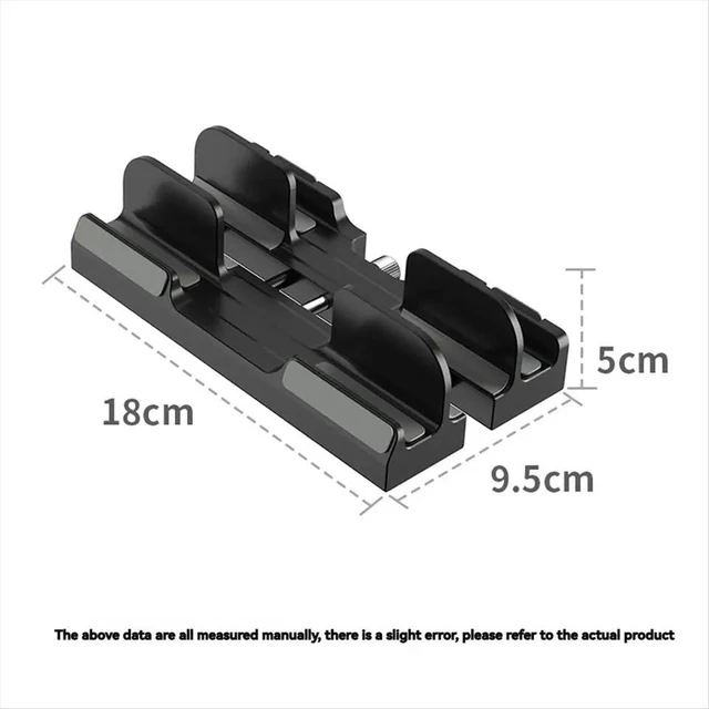 Main image of Adjustable Vertical Laptop Stand Holder, 3-Slot Padded Stand for 16 Inch Laptop, Enhanced Stability, Black