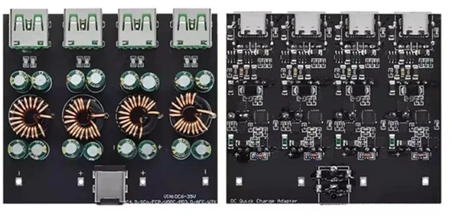 Main image of SW3518 4 Port USB C Fast Charging Module, DC-DC Step-Down Buck Converter QC4.0 QC3.0 6-35V Input
