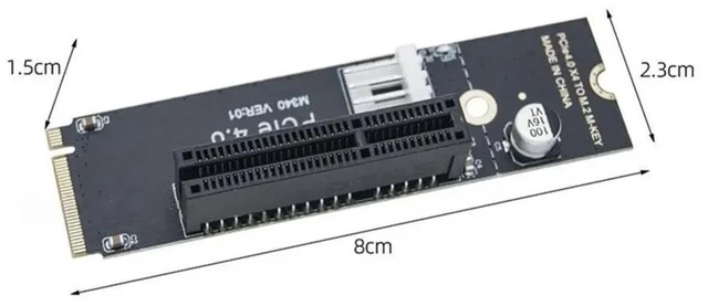 Main image of M.2 NVMe to PCIe Adapter Card, PCIe 4.0 X4 X1 X16 Converter, M-Key M.2 2280 2260 SSD Expansion Card