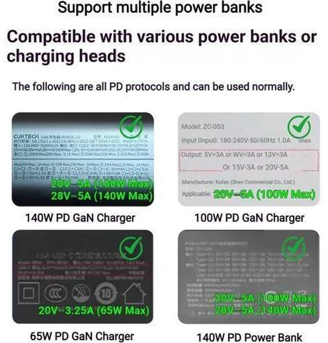 Alt view image 4 of 6 - Type C Female to Male DC Barrel Jack Plug Converter 4.0mm 1.35mm USB C PD Power Adapter 65W 100W Fast Charger Connector Tip Laptop Cord Wire for Asus X201E X202E X540 X541 X553M X541NA X542UA