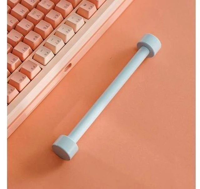 Main image of Heavy Metal Solid Core Weight Rod Organizer Reel Accessory For Customized Mechanical Keyboard Cable Type C Aviator Connector Paracord Braided Wire PC Gaming Setup Desktop Office Typing Blue 15 cm