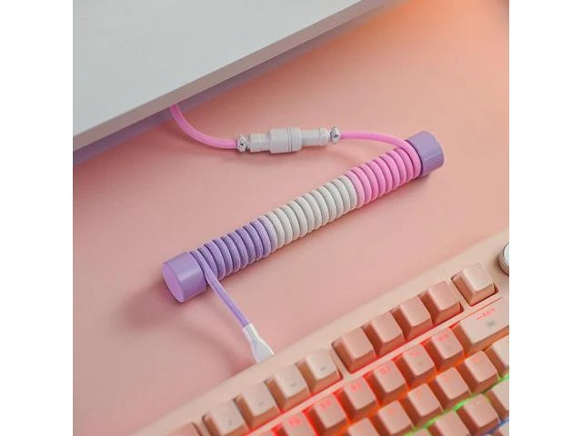 Alt view image 2 of 7 - Heavy Metal Solid Core Weight Rod Organizer Reel Accessory For Customized Mechanical Keyboard Cable Type C Aviator Connector Paracord Braided Wire PC Gaming Setup Desktop Office Typing Blue 15 cm