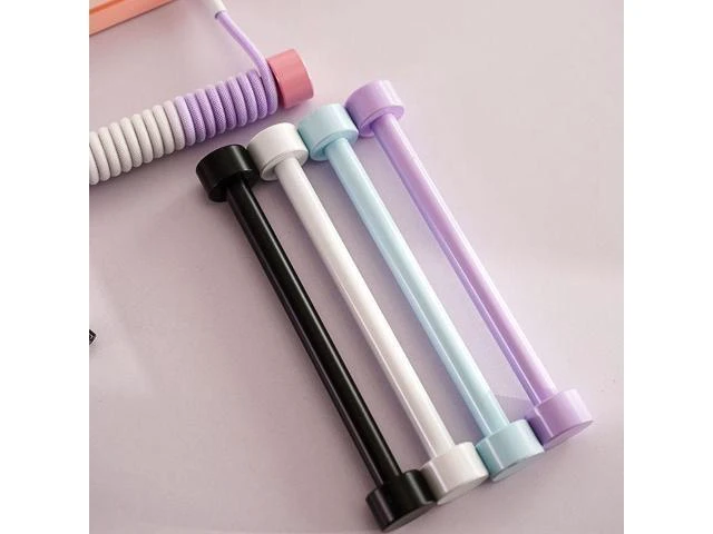 Alt view image 5 of 7 - Heavy Metal Solid Core Weight Rod Organizer Reel Accessory For Customized Mechanical Keyboard Cable Type C Aviator Connector Paracord Braided Wire PC Gaming Setup Desktop Office Typing Blue 15 cm