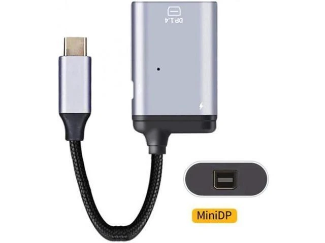 Alt view image 2 of 5 - USB C Type C Mini DP Displayport Monitor Converter Adapter Ultra HD 4K 2K 60Hz Video Audio Sync Female PD Power Delivery Fast Charging Port Plug And Play Home Office Desktop PC Laptops Projectors