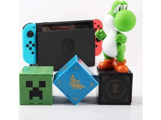 Alt view image 4 of 7 - 16-Slot Game Storage Cube for Nintendo Switch/OLED/Lite, Desktop Cartridge Display Case with Anti-Scratch Silicone Lining (Games NOT Included)