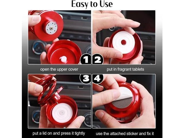 Alt view image 4 of 5 - Solar-Powered Kinetic Car Air Freshener (Requires DIRECT Sunlight to Spin), Auto-Rotating Double Ring Dashboard Aroma Diffuser (No Batteries)