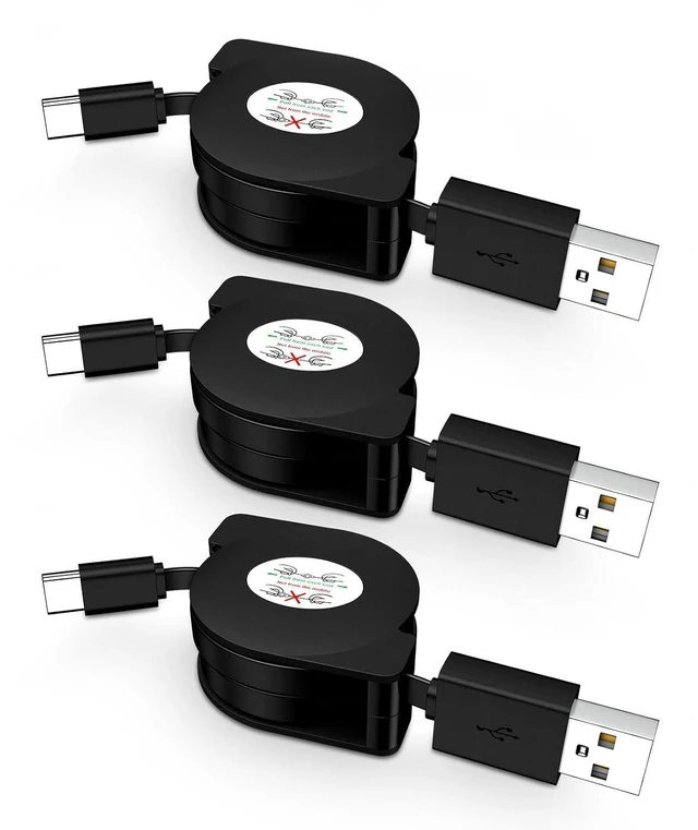 Main image of Retractable USB-C Car Charger Cable (MUST Pull Both Ends Simultaneously!), 3.3ft USB A to Type C Cord for Samsung S24/S23 (NOT for Pixel/iPhone Fast Charge)