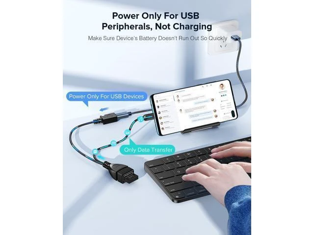 Alt view image 4 of 7 - 2-Pack Micro USB OTG Cable with Power Passthrough, 2-in-1 Adapter for Fire TV Stick 4K/Max (WARNING: DOES NOT Charge Smartphones or Tablets!)