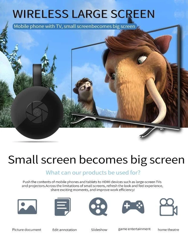 Alt view image 2 of 7 - G2 Wireless HDMI Display Dongle 1080P (2.4G WiFi), Screen Mirroring Adapter for iOS/Android (WARNING: DOES NOT Support Netflix/Prime/Hulu!)