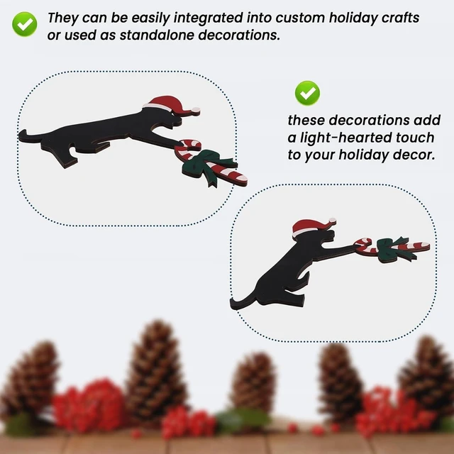 Alt view image 6 of 7 - Christmas Door Corner Sign (Reversible Left/Right), Wooden Door Frame Topper Holiday Ornament for Home Decor (Includes Safe Mounting Tape)