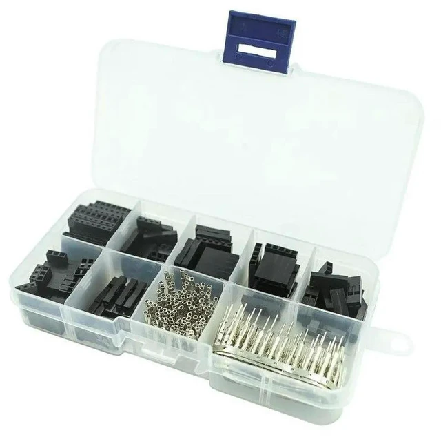 Main image of Dupont Connector Jumper Wire Cable Pin Header Housing Kit Assortment Male Female Crimp Pins Terminal Wire To Board Solderless Socket DIY Electronics Breadboard Prototyping 2.54mm 310PCS