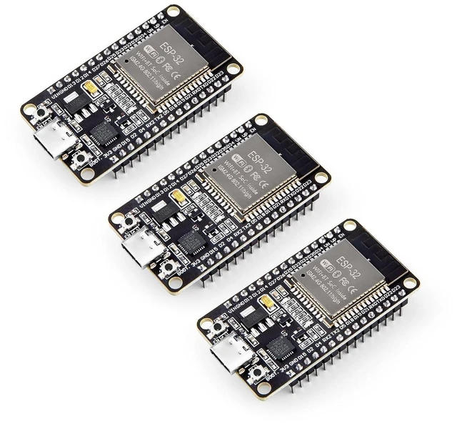 Main image of SP32 Development Board, Type-C Dual Core WiFi + Bluetooth Dual Mode IoT Microcontroller Module, ESP-WROOM-32 Chip, 3-Pack
