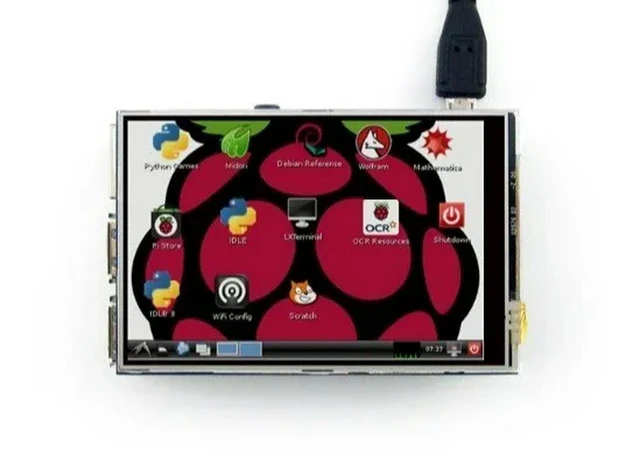 Alt view image 2 of 3 - Model B Board TFT LCD Touch Screen Display Monitor Panel Module Kit Acrylic Protective Enclosure Case Cover Touch Stylus Pen Accessories Single Board Computer Desktop Projects 3.5 Inch