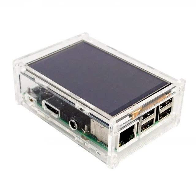 Alt view image 3 of 3 - Model B Board TFT LCD Touch Screen Display Monitor Panel Module Kit Acrylic Protective Enclosure Case Cover Touch Stylus Pen Accessories Single Board Computer Desktop Projects 3.5 Inch