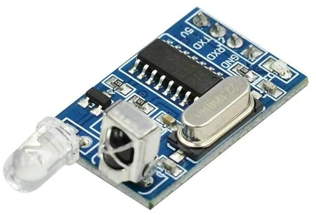 Main image of IR Infrared Transmitter Receiver Module - 5V Remote Control Decoder Encoder Board, 38KHz, Digital Interface for MCU Development