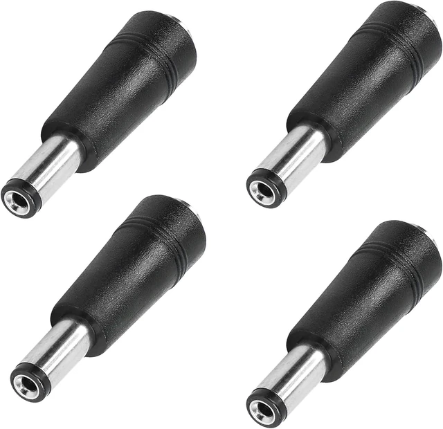 Alt view image 3 of 7 - DC Power Barrel Jack Adapter Converter - 4.0x1.7mm Female to 5.5x2.1mm Male, Universal Charger Connector for Laptop & Router, 4-Pack