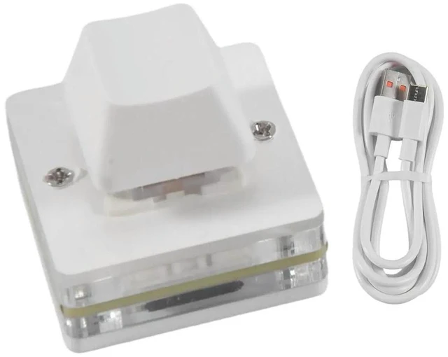 Main image of 1-Key Programmable Macro Pad - USB Wired Custom Shortcut Keyboard, Mechanical Switch, RGB Backlit, Onboard Memory, Plug & Play