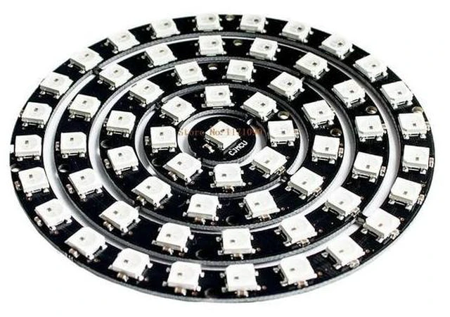 Main image of WS2812 SMD 5050 RGB LED Ring Lamp Light Module Integrated Drivers Individually Addressable Digital Full Color Circular Round Board Panel For Ambient Decorative Lighting Projects 61 Bit 61X