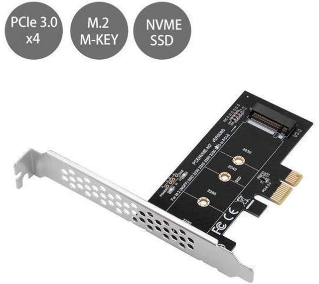 Main image of NVMe M2 SSD to PCIe 3.0 2.0 1.0 x1 Host Controller Expansion Card NGFF M Key AHCI 2280 2260 2242 2230 Solid State Drive Adapter For Desktop PC Storage Expansion Upgrade With Low Profile Bracket