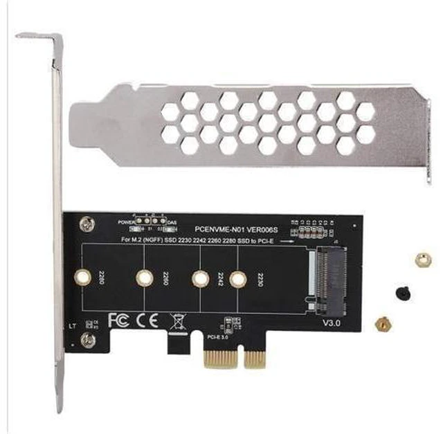 Alt view image 2 of 5 - NVMe M2 SSD to PCIe 3.0 2.0 1.0 x1 Host Controller Expansion Card NGFF M Key AHCI 2280 2260 2242 2230 Solid State Drive Adapter For Desktop PC Storage Expansion Upgrade With Low Profile Bracket