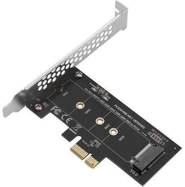 Alt view image 4 of 5 - NVMe M2 SSD to PCIe 3.0 2.0 1.0 x1 Host Controller Expansion Card NGFF M Key AHCI 2280 2260 2242 2230 Solid State Drive Adapter For Desktop PC Storage Expansion Upgrade With Low Profile Bracket